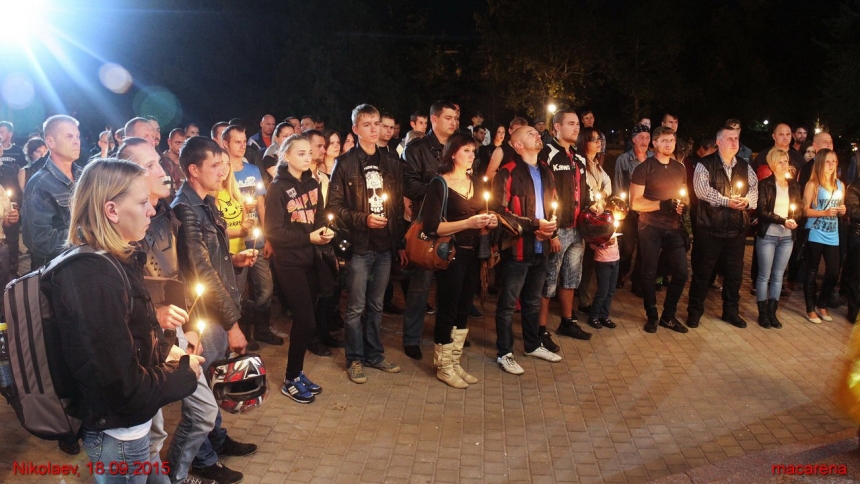 Николаевские байкеры почтили память погибших товарищей. ФОТОРЕПОРТАЖ