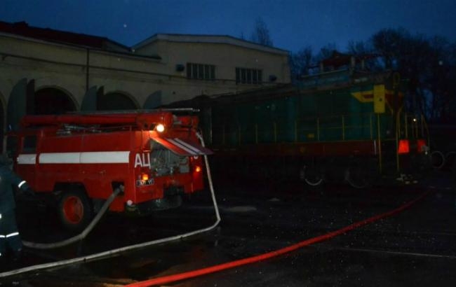 В Одессе горело пассажирское вагонное депо