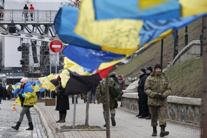 В Киеве на Майдане произошла стычка между митингующими