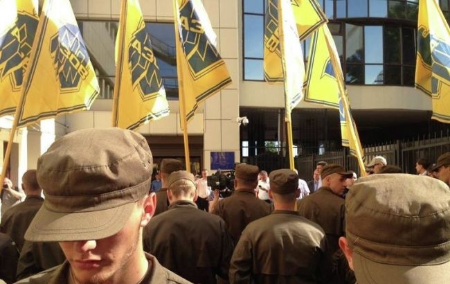 Азов провел акцию протеста под стенами СБУ