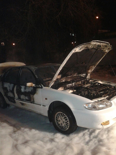 Ночью в Николаеве горел автомобиль Hyundai