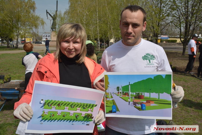 В центре Николаева активисты благоустроили эко-бульвар — матрицу развития города