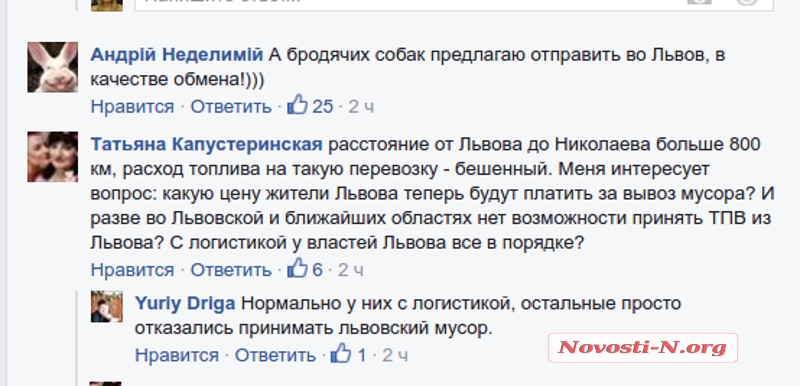 Николаевцы предлагают отправлять во Львов бездомных собак: реакция на «львовский мусор» в Николаеве