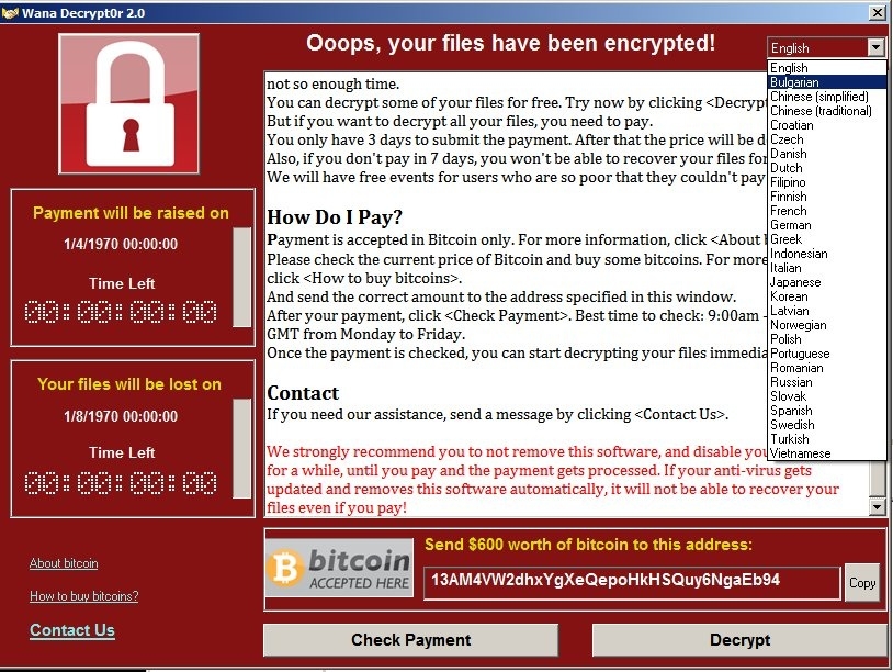 В США назвали возможных создателей вируса WannaCry