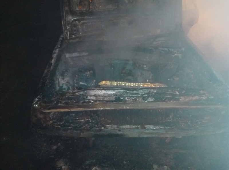 На Николаевщине сгорел автомобиль Daewoo Nubira. ФОТО