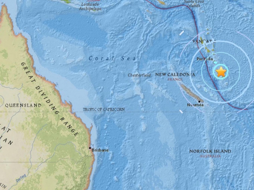 Землетрясение магнитудой 6,5 произошло в Тихом океане