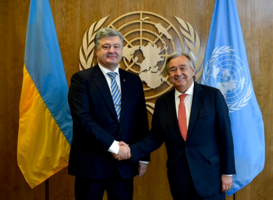 Порошенко обсудил с генсеком ООН перспективы размещения миротворцев