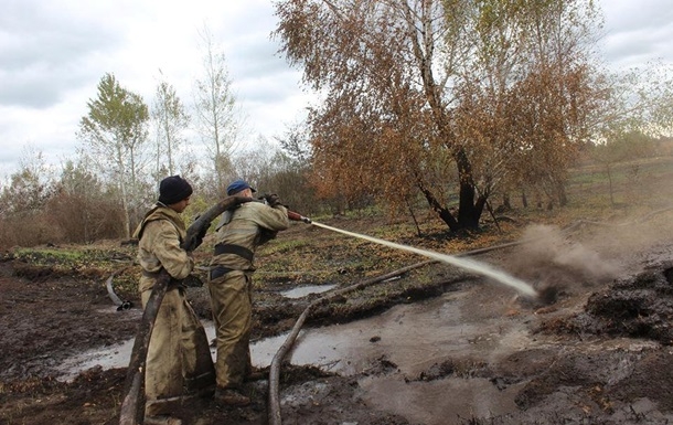 В Черкасской области потушили 40 гектаров торфяников