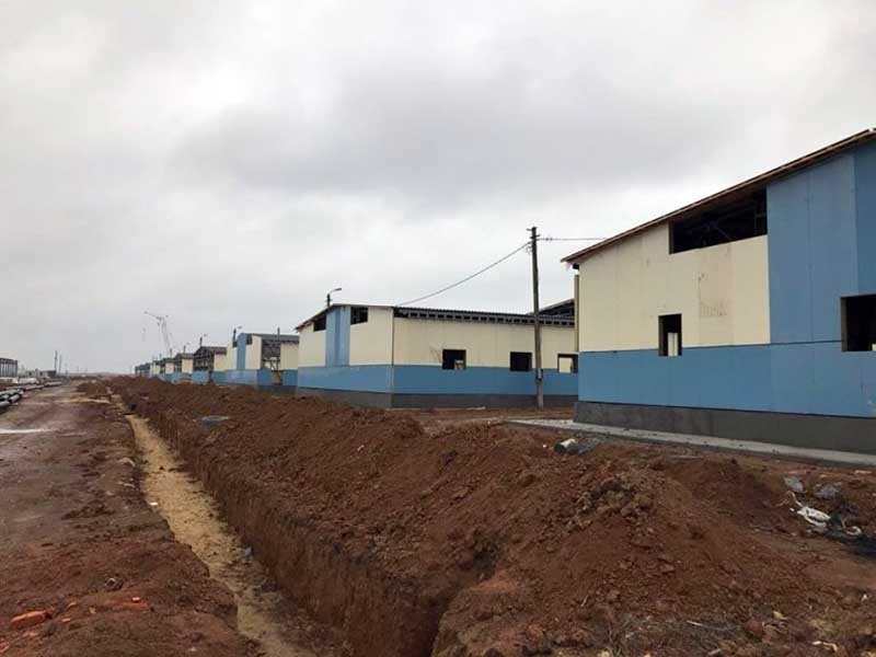 Продолжается строительство современных казарм на полигоне Широкий Лан.ФОТО