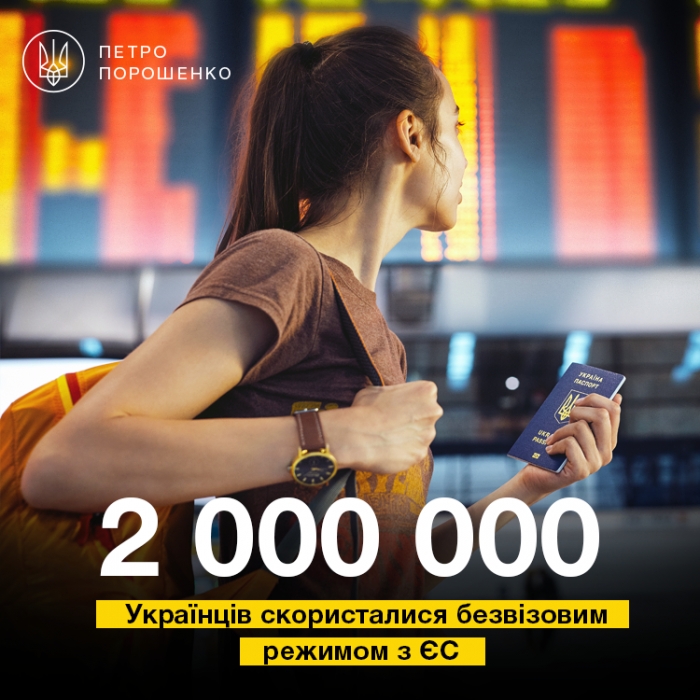 «Безвиз работает!»– президент Порошенко сообщил о двух миллионах украинцев, которые им уже воспользовались