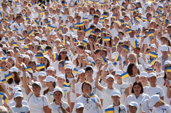 В Киеве в мероприятиях по случаю Дня независимости приняли участие около 50 тысяч человек