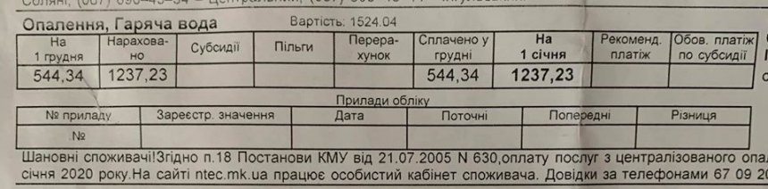 Николаевцы возмущены заоблачными цифрами в платежках за тепло