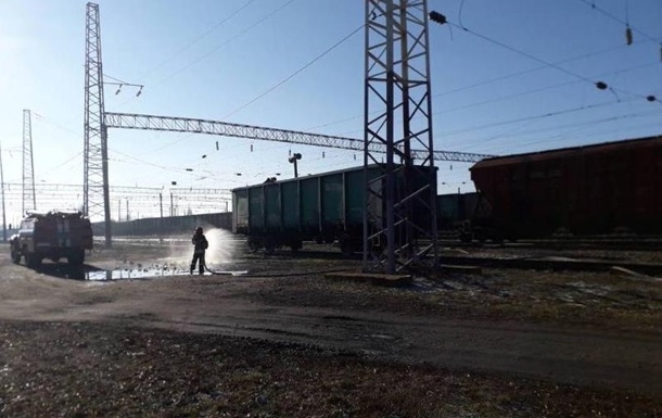 На Одесчине во время движение состава задымился вагон грузового поезда