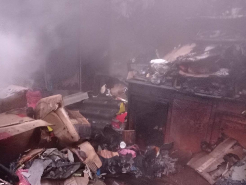В Баштанке горел дом: хозяйка получила ожоги