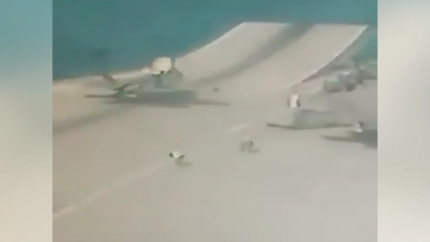 Появилось видео падения в Средиземное море истребителя F-35 британских ВВС