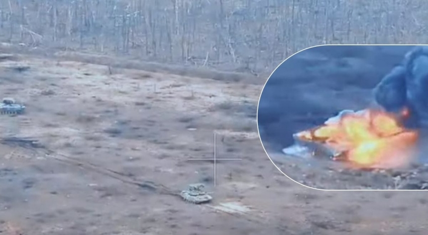 Колонну сожгли дотла: штурмовиков РФ под Бахмутом добили артиллерией и дронами (видео)