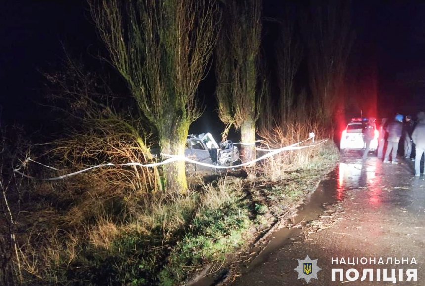 В Николаевской области «Опель» врезался в дерево, пассажир погиб – пьяный водитель задержан