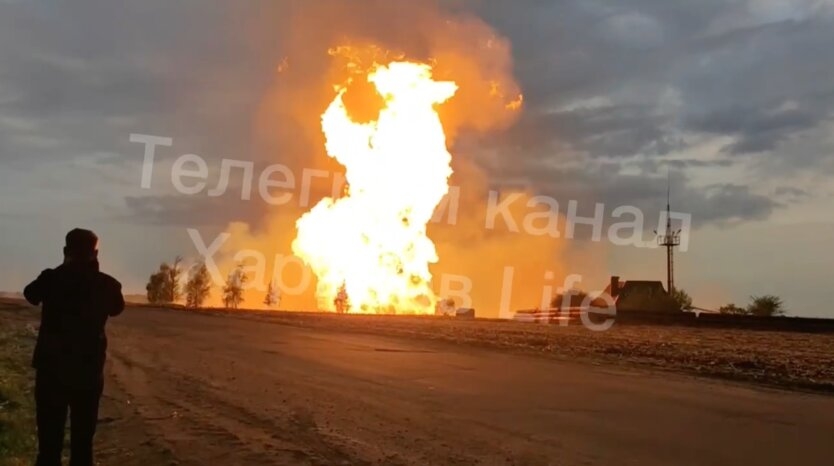 В Харьковской области взорвался трубопровод (видео)