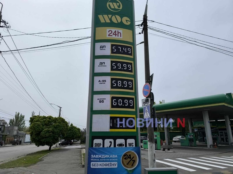 Ціна бензину в Миколаєві перевищила 60 гривень