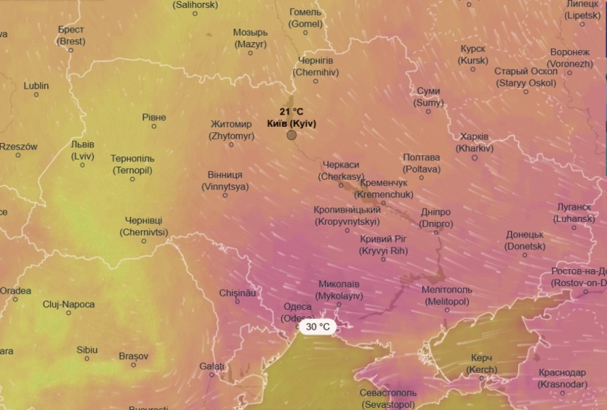 В Украину вскоре придет жара до +30, — Ventusky В Украину вскоре придет жара до +30, — Ventusky