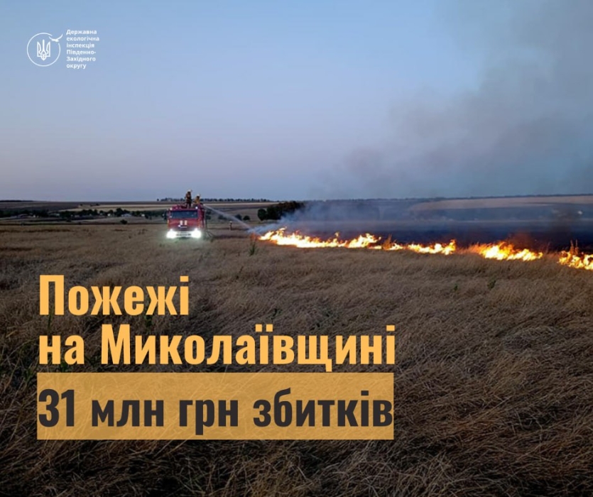 Пожежі від ворожого обстрілу у вересні завдали Миколаївській області збитків на 31 млн грн Пожежі від ворожого обстрілу у вересні завдали Миколаївській області збитків на 31 млн грн