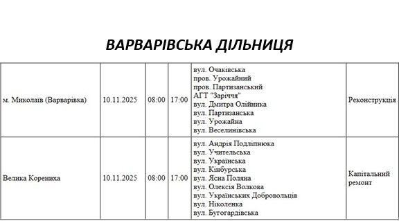 Какие улицы Николаева будут обесточены 10 ноября из-за ремонта Какие улицы Николаева будут обесточены 10 ноября из-за ремонта