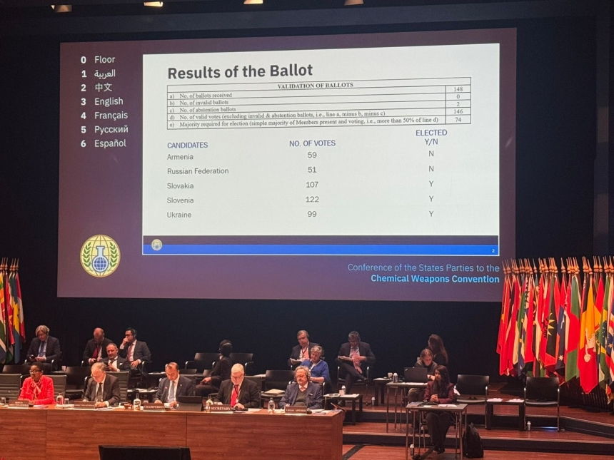 Україну обрали до Виконавчої ради Організації із заборони хімічної зброї Україну обрали до Виконавчої ради Організації із заборони хімічної зброї