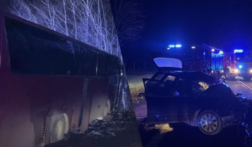 Біля Любліна автобус із українцями потрапив у ДТП: загинув водій легковика Біля Любліна автобус із українцями потрапив у ДТП: загинув водій легковика