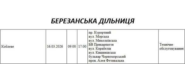 Плановые работы: как будут отключать свет в Николаеве и области 16 марта Плановые работы: как будут отключать свет в Николаеве и области 16 марта