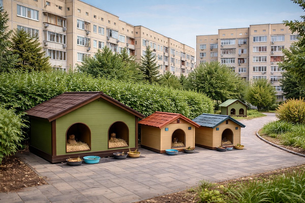 В Южноукраинске исполком требует убрать будки для бездомных собак и котов В Южноукраинске исполком требует убрать будки для бездомных собак и котов