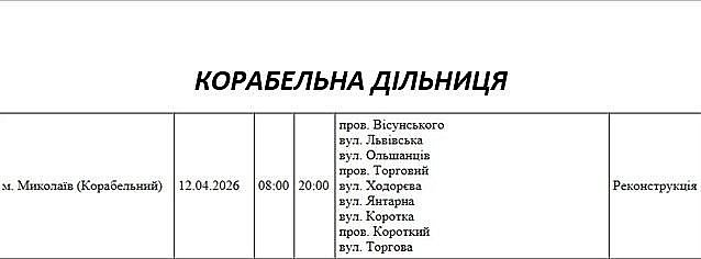 В одному з районів Миколаєва завтра до вечора відключать світло В одному з районів Миколаєва завтра до вечора відключать світло
