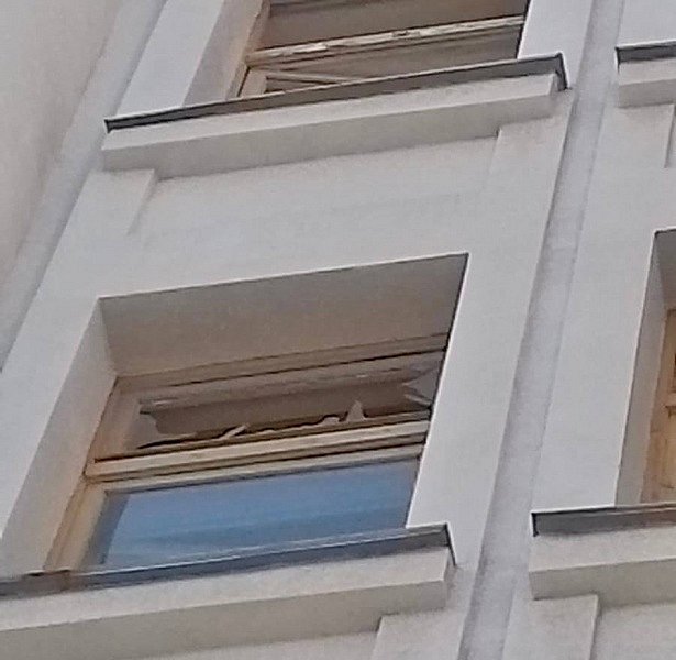 Здание МИД Украины повреждено во время атаки России на Киев Здание МИД Украины повреждено во время атаки России на Киев