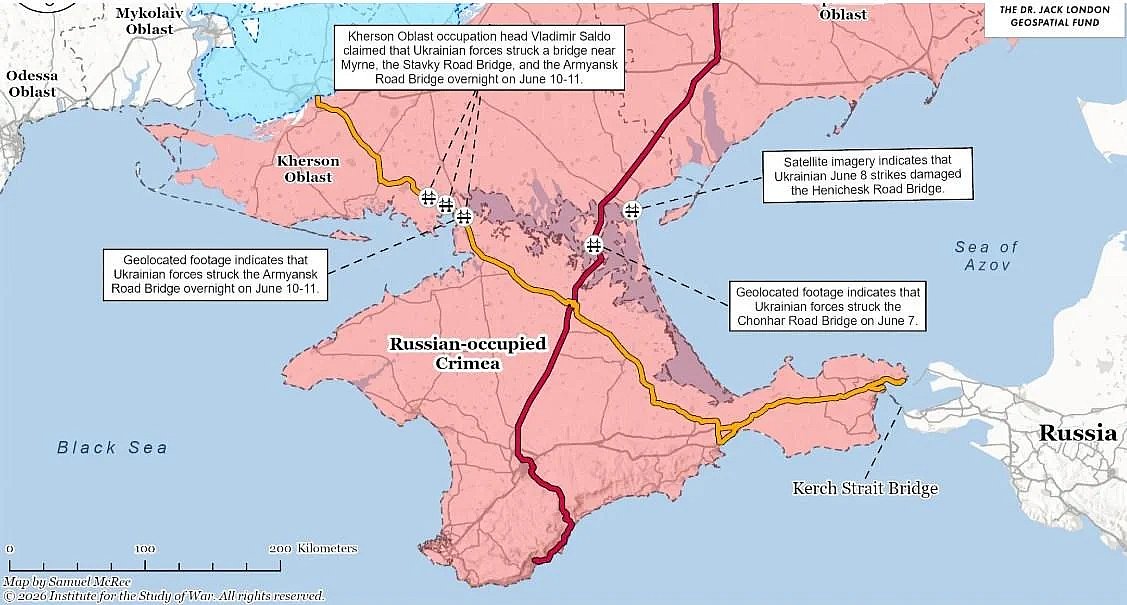 ВСУ блокируют мосты в Херсонской области, перерезая пути снабжения в Крым, - ISW ВСУ блокируют мосты в Херсонской области, перерезая пути снабжения в Крым, - ISW