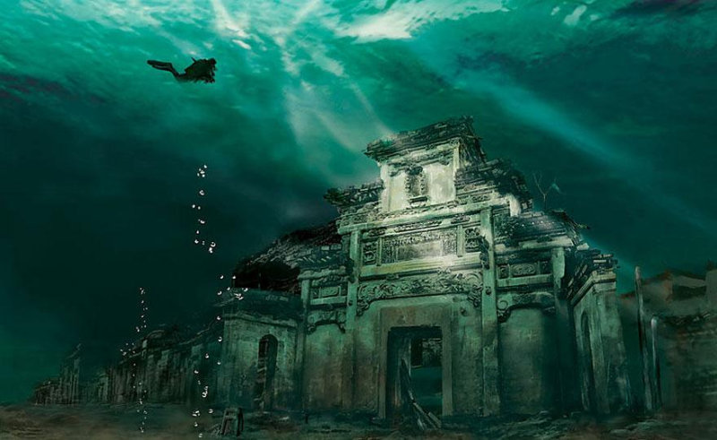 Подводный город Шичен в Китае. ФОТО