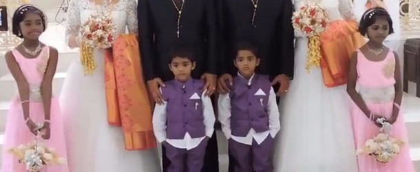 Священники-близнецы поженили братьев-близнецов на сестрах-близнецах. ФОТО