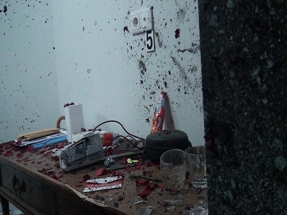 Взрыв букета в киевском офисе. ВИДЕО