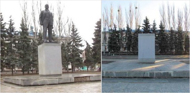 Очередной памятник Ленину снесли на Харьковщине. (ФОТО)