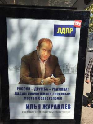  «Конь, борщ, 29»: в Сети стебутся над предвыборным плакатом российского политика
