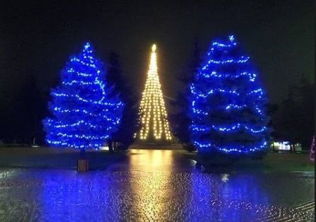 В Мелитополе рашисты украсили новогодние елки скромно, зато патриотично, по-украински (фото)