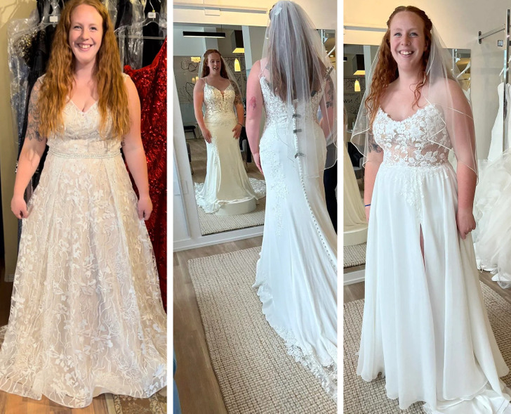 15+ невест, которые наконец-то дождались своего звездного часа и оказались в свадебном салоне