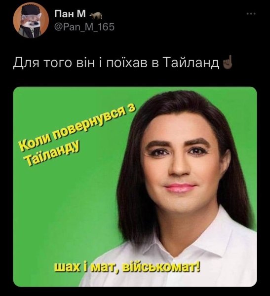 \"Таиландский фронт\". В сети шутят о скандале с Николаем Тищенко (ФОТО)