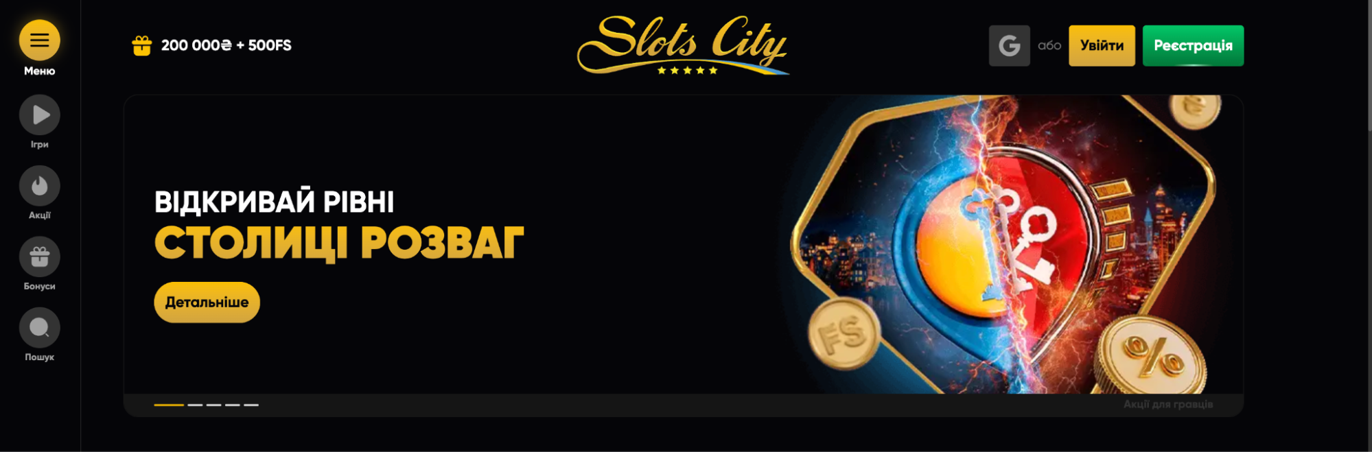 Українське онлайн казино Slots City - чесний огляд від Znaki.FM
