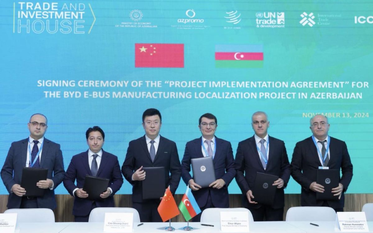 Електробуси BYD складатимуть в Азербайджані Електробуси BYD складатимуть в Азербайджані