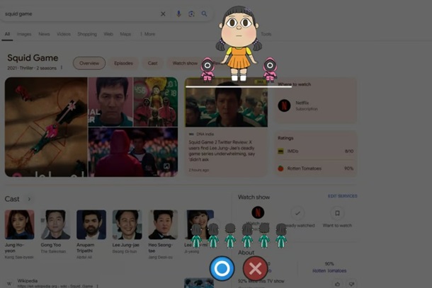 Google презентував гру за мотивами серіалу Гра в кальмара Google презентував гру за мотивами серіалу Гра в кальмара