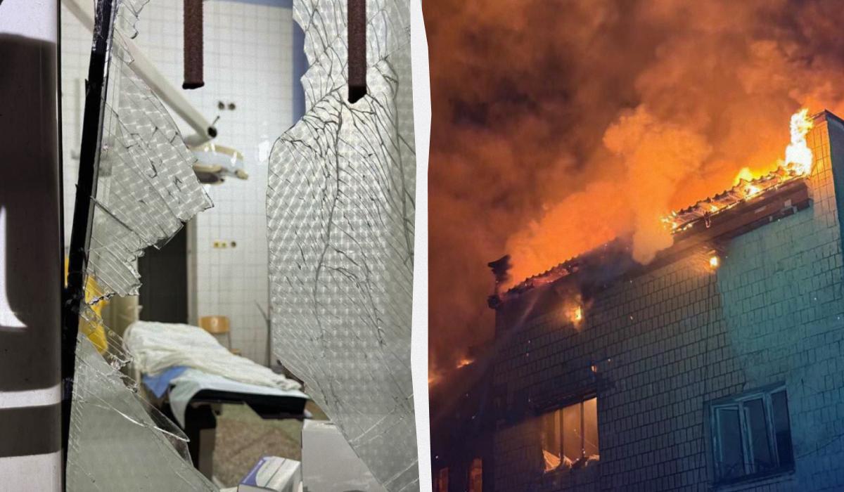 У Одесі пошкоджено медзаклад / Колаж УНІАН / фото t.me/truonline У Одесі пошкоджено медзаклад / Колаж УНІАН / фото t.me/truonline