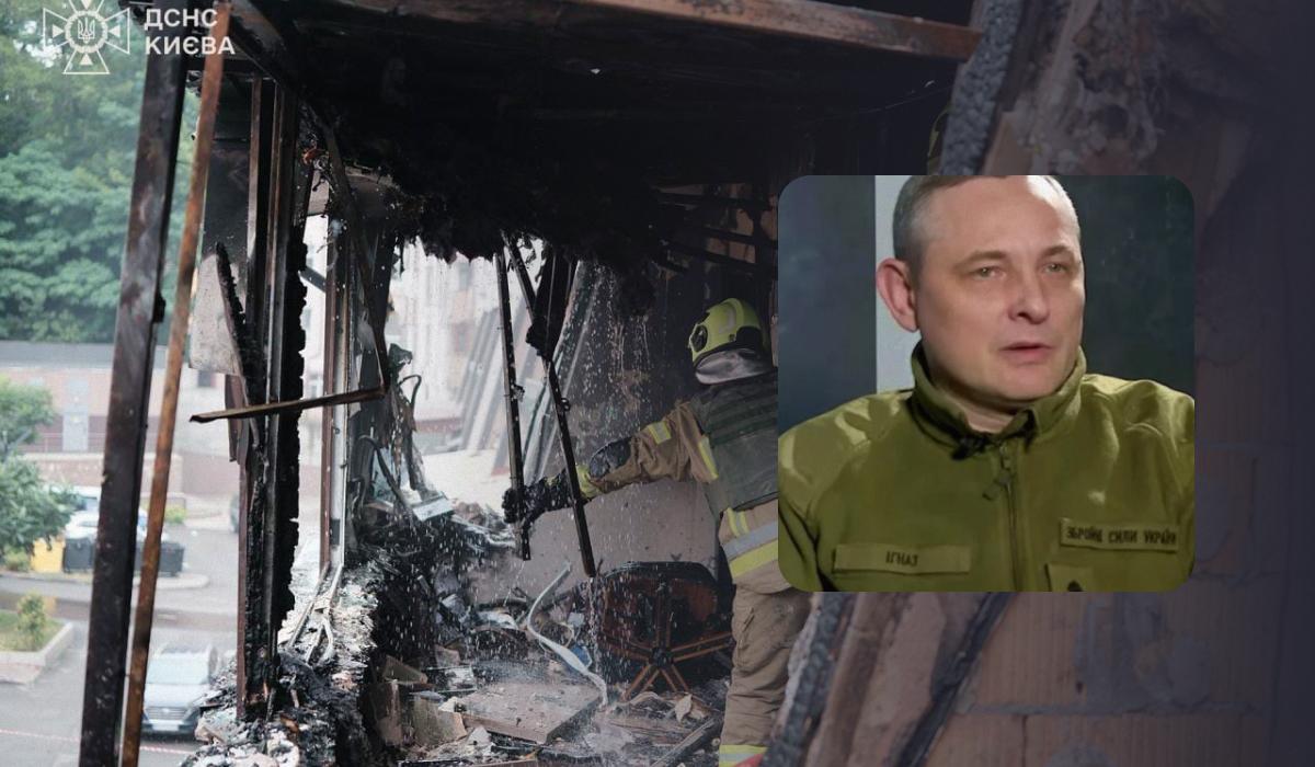 Окупанти вдарили по Києву / колаж УНІАН, фото ДСНС, скріншот Окупанти вдарили по Києву / колаж УНІАН, фото ДСНС, скріншот