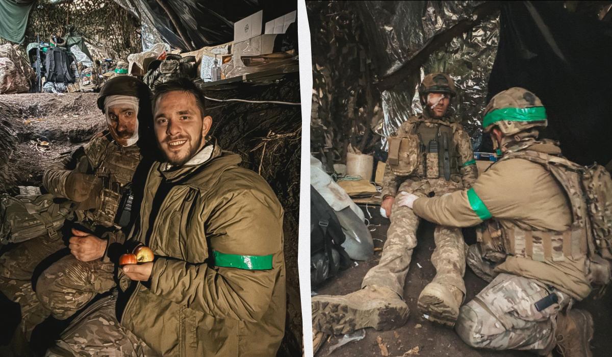 колаж УНІАН, фото військового медика з позивним «Віцик» колаж УНІАН, фото військового медика з позивним «Віцик»