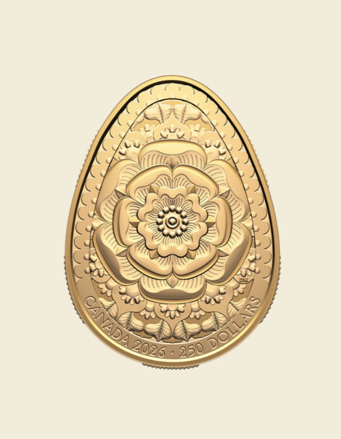 У Канаді випустили золоту монету у формі української писанки У Канаді випустили золоту монету у формі української писанки