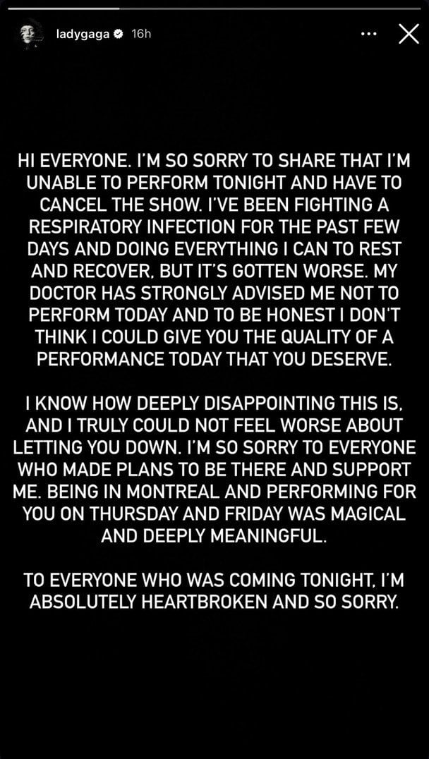 Instagram-історія Леді Гаги / © instagram.com/ladygaga