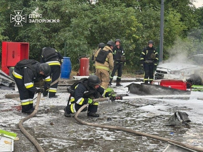Удар по АЗС Запоріжжя